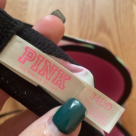 PINK || Palm Tree Demi Wear Everywhere Bra Size 34DD - Picture 7 of 8